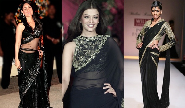 How To Style Black Saree