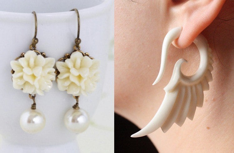 Ivory earrings