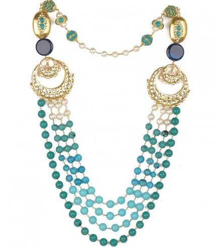 Jewellery on turquoise