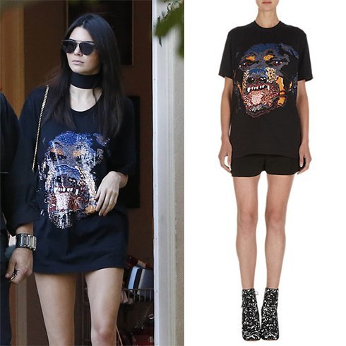 Kendall Jenner in Givenchy Tee-shirt