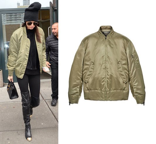 Kendall Jenner in bomber jacket