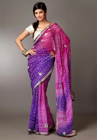 Latest bandhani saree