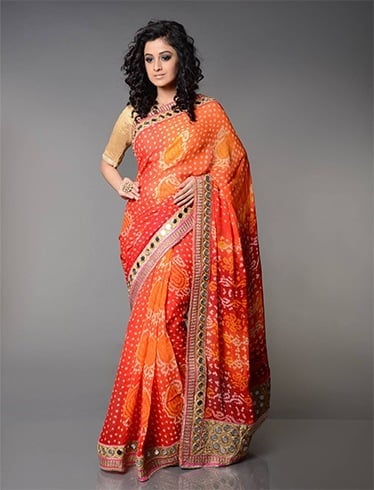 Latest bandhani sarees collection