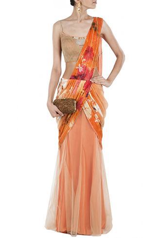 Lehenga half saree designs