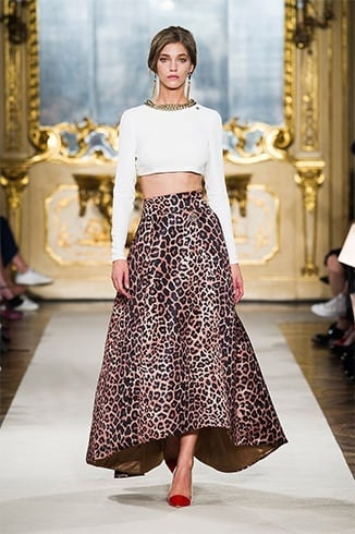Leopard printed skirt