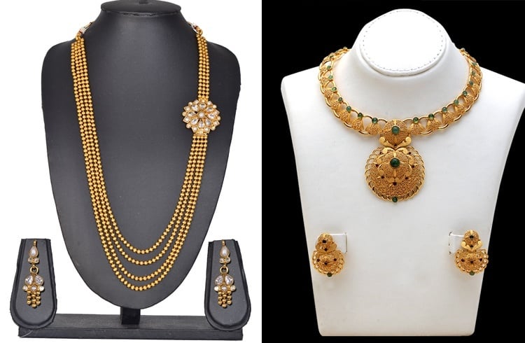 Less Weight Gold Jewellery Designs