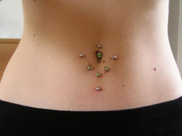 Multi Navel Piercings