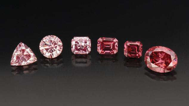 Pink to red diamonds