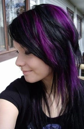 purple black hair dye