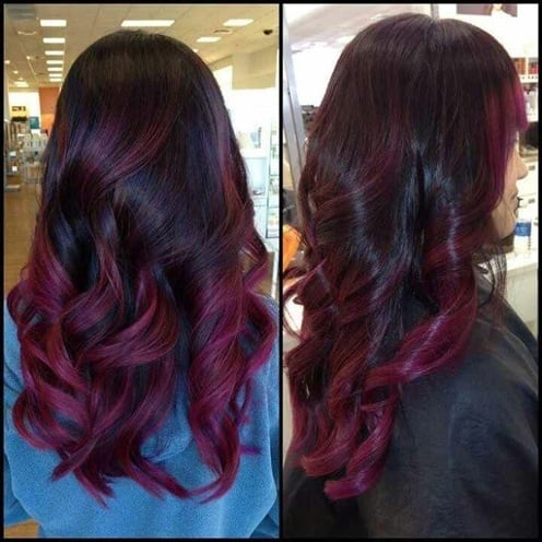 purple black hair styles