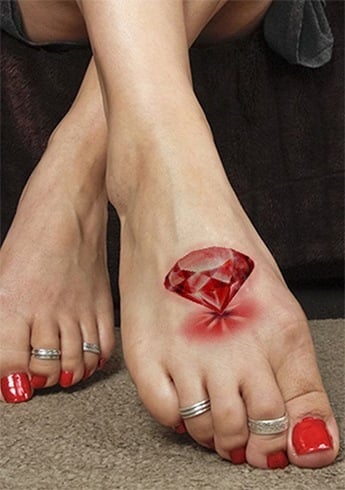 Red diamond tattoo