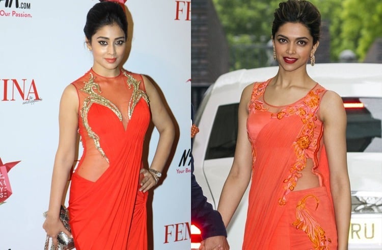 Deepika In Saree Gown