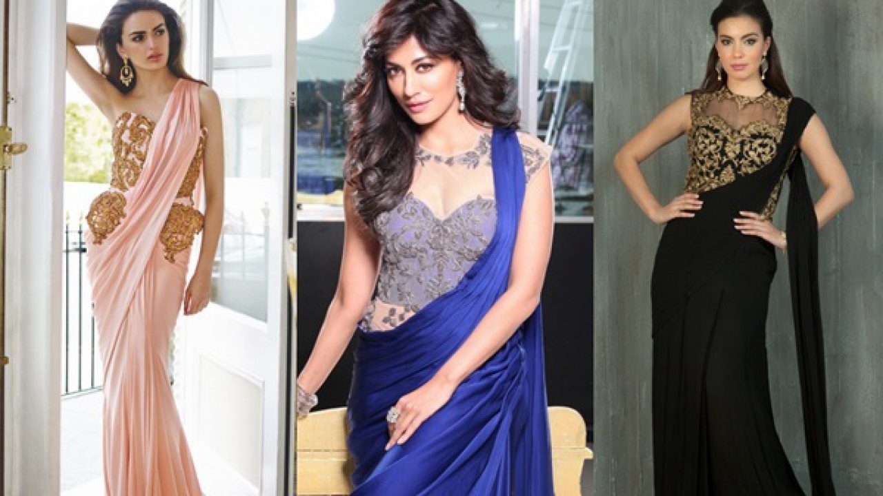 saree dress gown