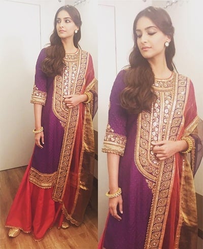 Sonam Kapoor in Anuradha Vakil outfits