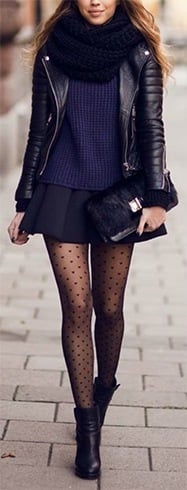 Stylish black skater skirt