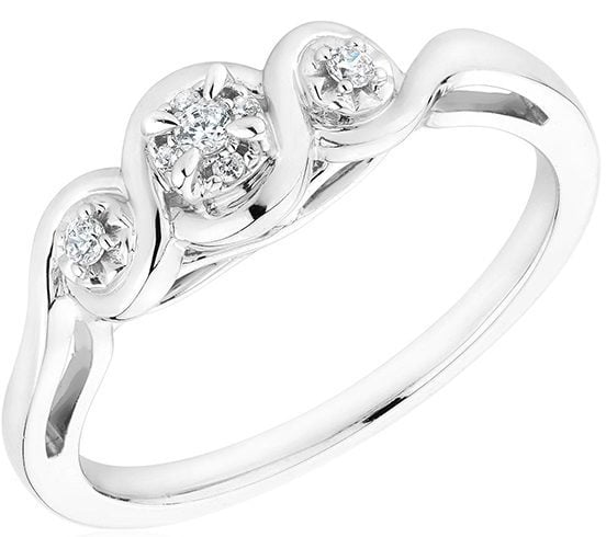 Three-stone promise ring 