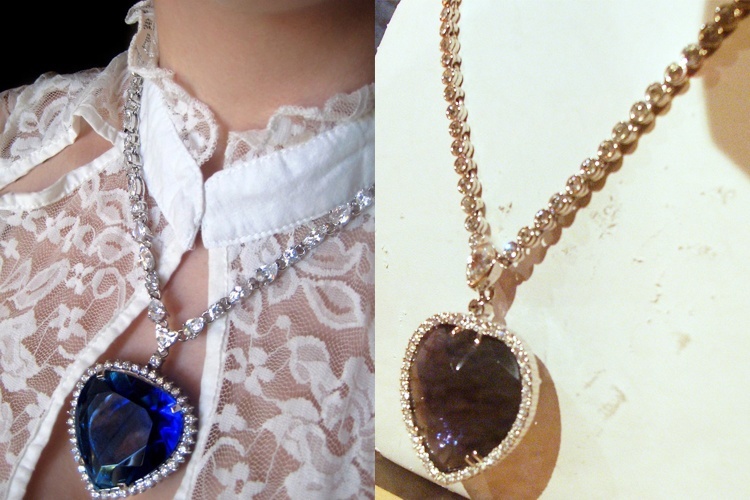 Titanic blue diamond necklace