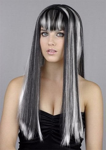 White and Black Hair Color