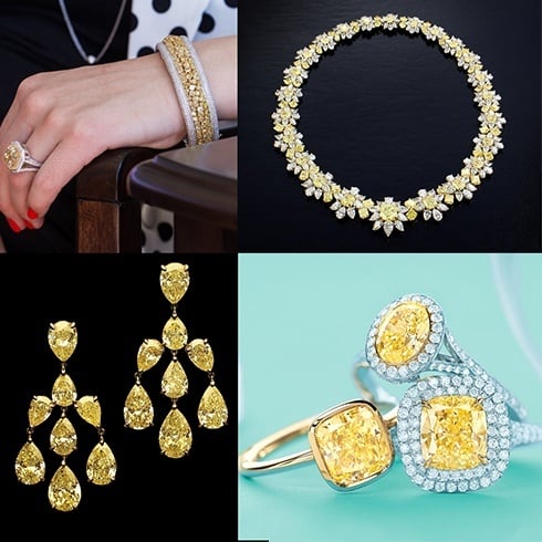 Yellow diamond jewellery