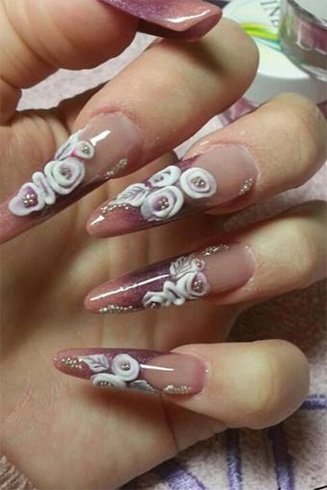3d stiletto nail designs