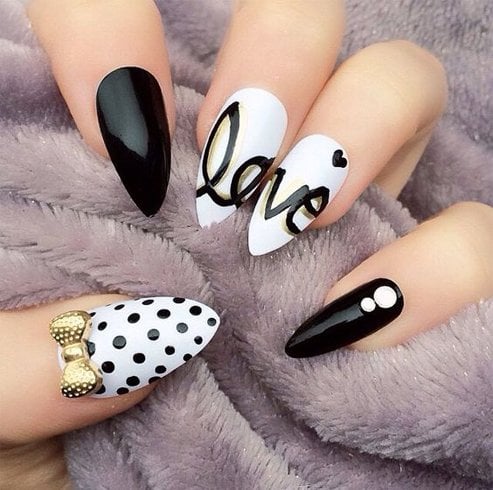 Acrylic stiletto nail designs