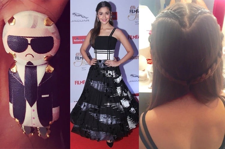 Alia Bhatt Georges Chakra gown and braided hairstyle