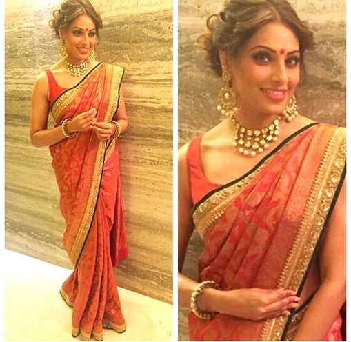 Bipasha Basu in Sabyasachi saree