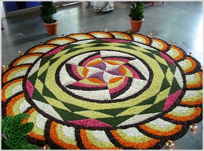 Free Hand Rangoli Design