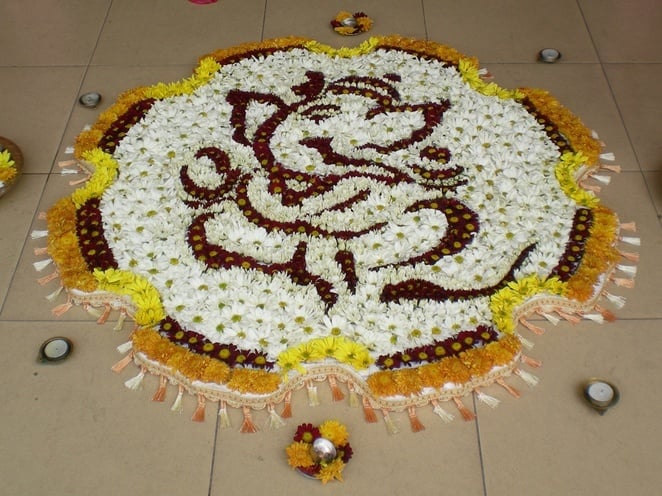 Ganesh Rangoli Flower