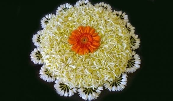 Latest Flower Rangoli Designs