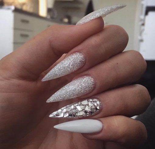 Nude Stiletto Nails for girl