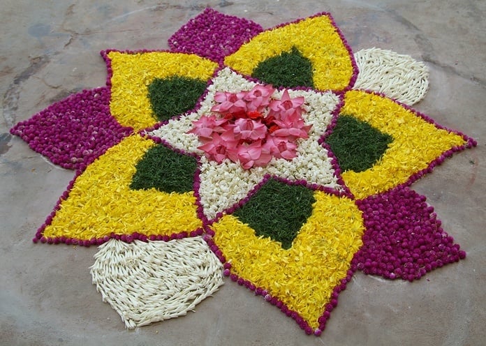 Rangoli flower