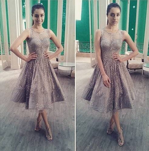 Shraddha Kapoor in Grey Dress