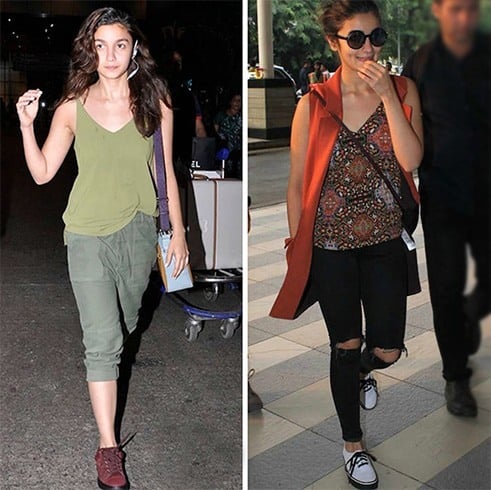 Alia Bhatt airport fashion