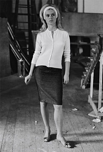 Brigitte Bardot in midi skirts