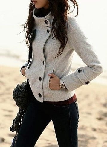 Buttoned sweatshirt