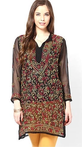 Chikan Embroidery Kurti