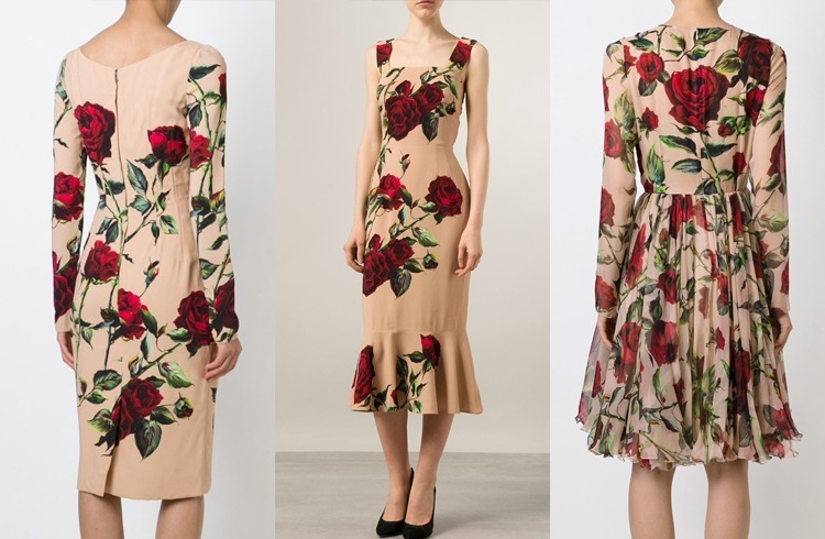 Dolce and Gabbana rose print dress