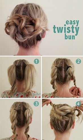 Easy twisty bun