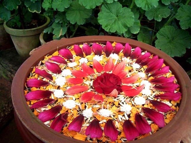 flower rangoli design