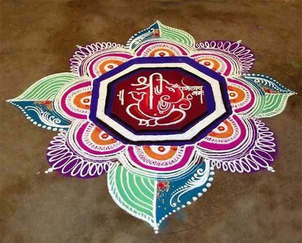 Ganesh Rangoli for Sankranthi