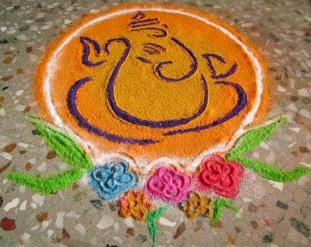 Ganesh Rangoli Patterns