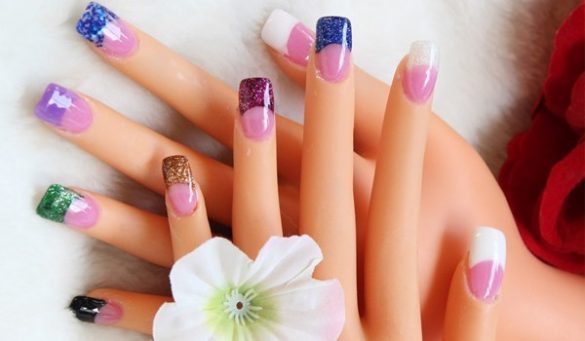 how to put on long fake nails