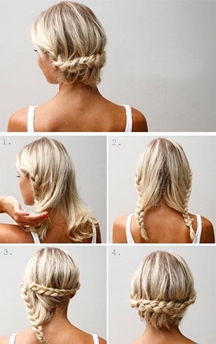 Lacebraided updo