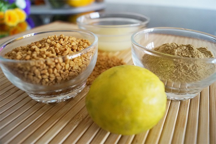 Lemon and fenugreek seeds