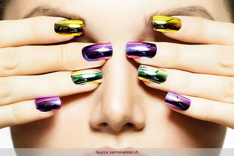 nail art mirror polish