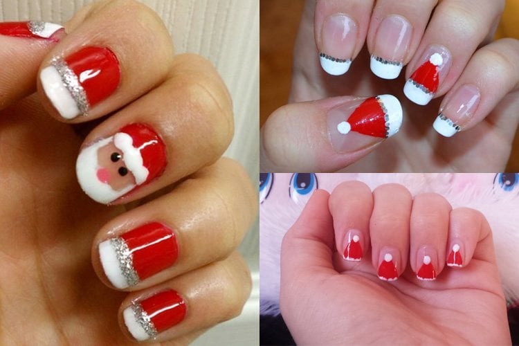 santa-hat-nail-art