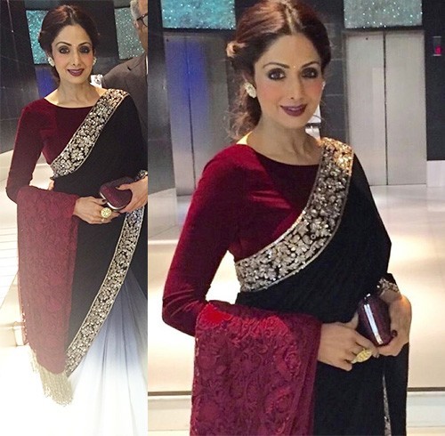 Sridevi in Manish Malhotra saree