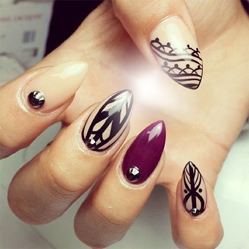 Stiletto nail art designs