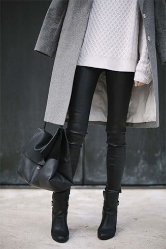 Sweaters And Leather Pants